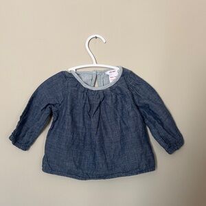 🌞 5/$25 Joe Fresh Denim Blue Kids Blouse